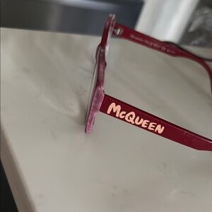 Alexander McQueen Red Glasses Contemporary Design